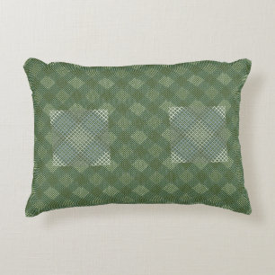 Schachbrett Muster diagonal 2tones.bx4x4 DGreen BG Dekokissen