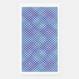 Schachbrett Muster diagonal Blue 02.w LGrey BG Serviette