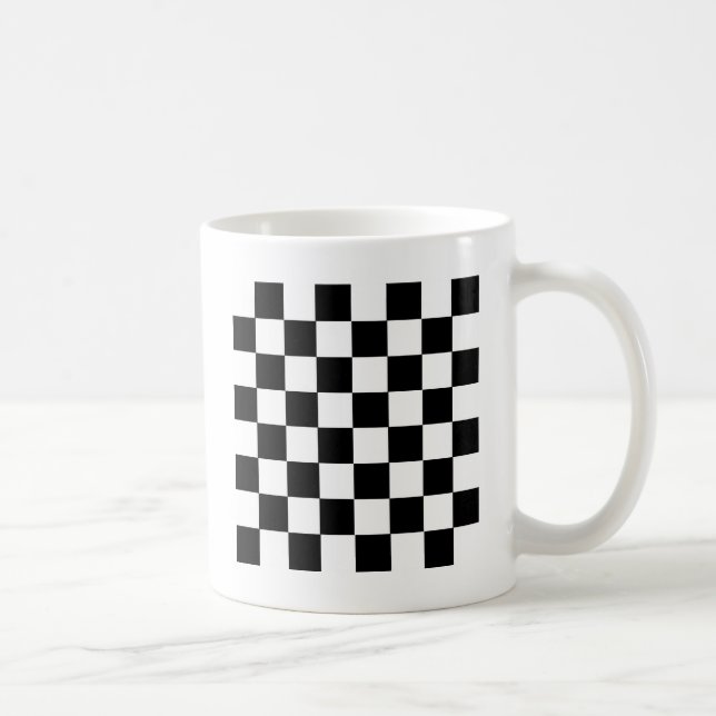 Schachbrett-Muster Kaffeetasse (Rechts)