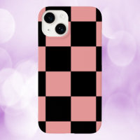 Schachbrett Muster Rosa und Schwarze Quadrate