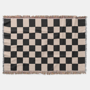 Schachbrett Pattern - Beige Decke