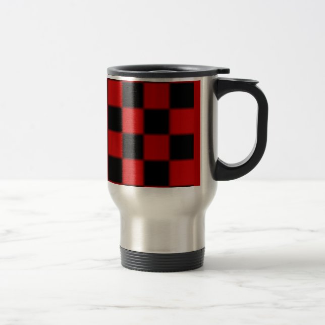 Schachbrett Pattern Travel Mug Reisebecher (Rechts)