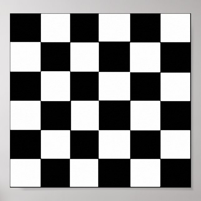 Schachbrett-Plakat Poster (Vorne)