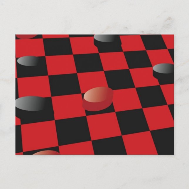 Schachbrett Postkarte (Vorderseite)