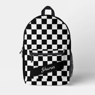 Schachbrett Race Flag Personal Bedruckter Rucksack