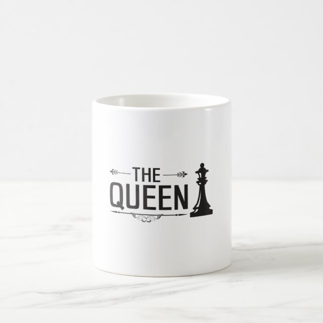 Schachbrett Schachmatte Queen Board Geschenk Idee Kaffeetasse (Mittel)