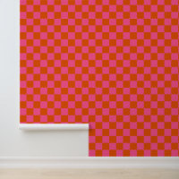 Schachbrett-Schachmuster in Rosa und Orange