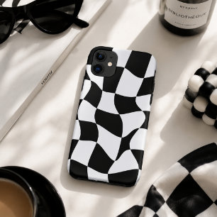 Schachbrett schwarz weiß kariert Case-Mate iPhone hülle
