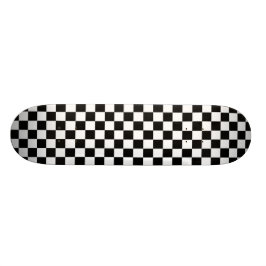 Schachbrett-Schwarzweiss-Schachbrett-Muster Skateboard