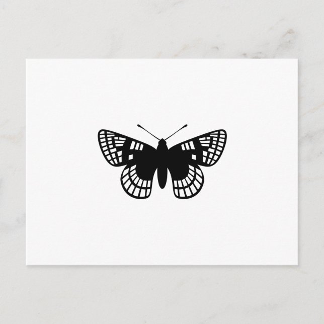 Schachbrett Spot Butterfly Postkarte (Vorderseite)