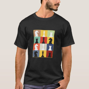 Schachbrett T-Shirt Game Spaß Set Player Schach