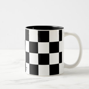 Schachbrett-Tasse Zweifarbige Tasse