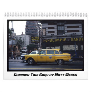 Schachbrett-Taxi-Fahrerhäuser durch Matt Weber Kalender