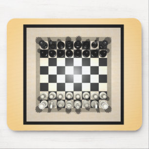 Schachbrett und Schachfiguren: Mousepad