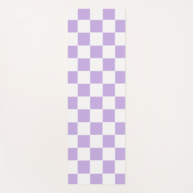 Schachbrett und Weiß Yogamatte (Vorderseite)