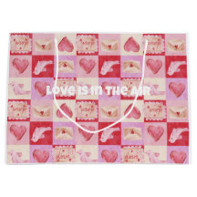 Schachbrett Valentin kariert rosa Creme Preppy