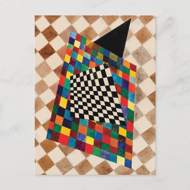 Schachbrett von Wassily Kandinsky Postkarte (Vorderseite)