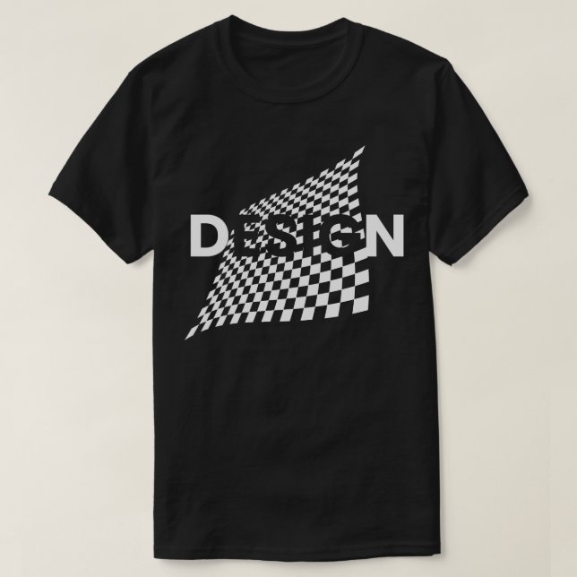 Schachbrettdesign T-Shirt (Design vorne)