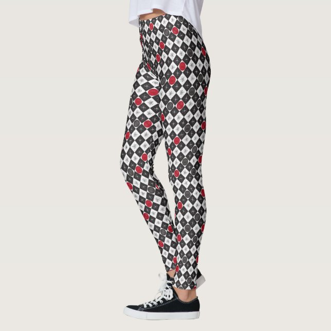 Schachbretter des Atomalters Leggings (Links)