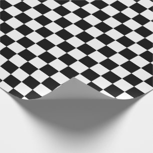 Schachbretter mit weißem und schwarzem Schachbrett Geschenkpapier
