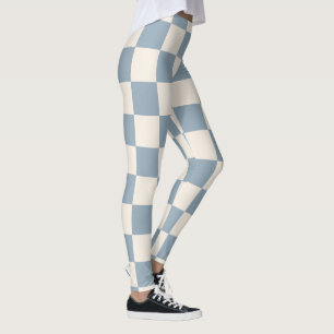 Schachbretter "Worn Blue" Leggings