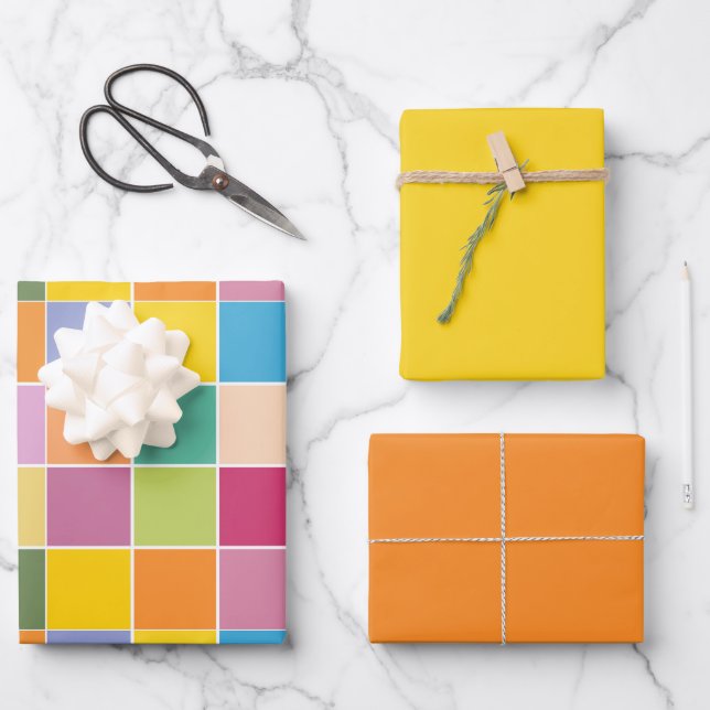 Schachbretter zum Umblättern von Papierblättern in Geschenkpapier Set (Vorderseite)