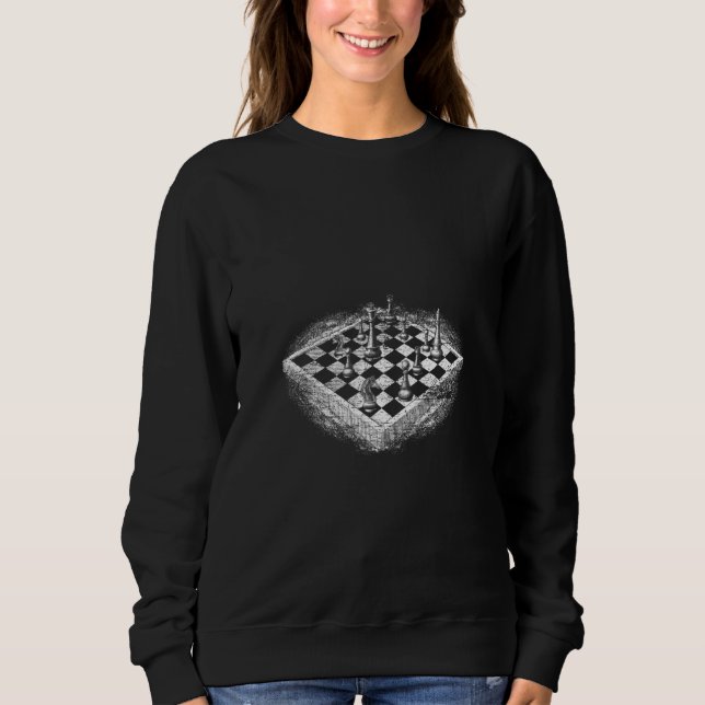 Schachbrettfahrer Schachbrettfahrer Schach Sweatshirt (Vorderseite)