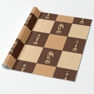 Schachbrettfiguren Geschenkpapier