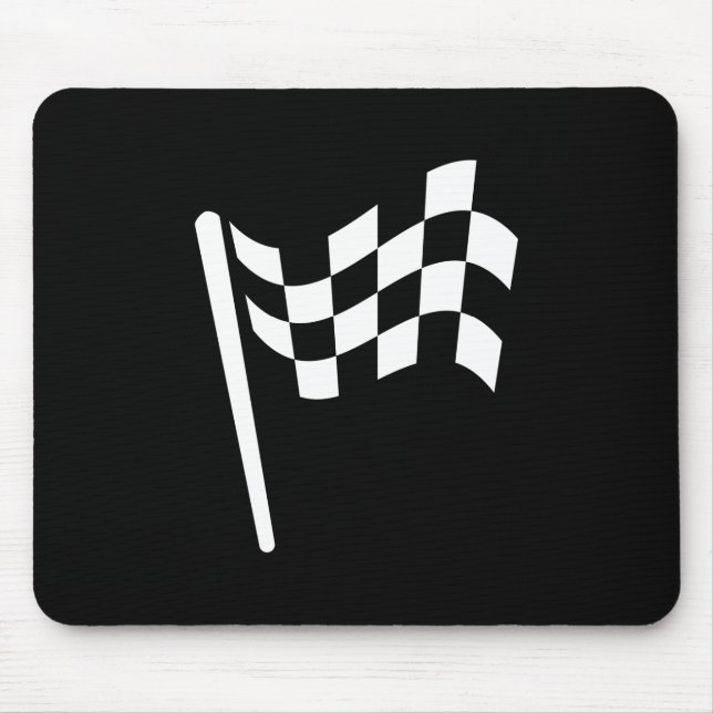 Schachbrettflagge-Piktogramm-Mauspad Mousepad (Vorne)