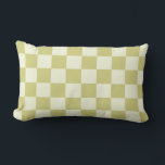 Schachbrettgrün Lendenkissen<br><div class="desc">Schachteltes Laubgrün-Muster</div>
