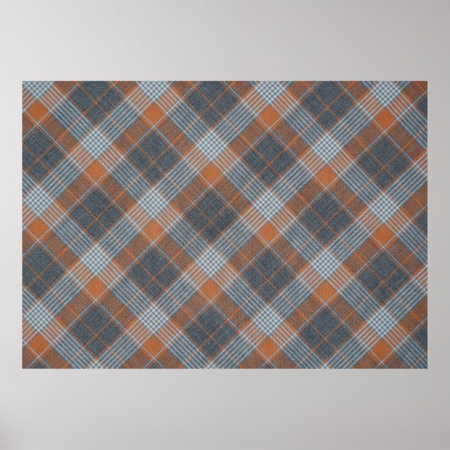 Schachbrettmuster aus kariertem Material, Textilie Poster (Vorne)