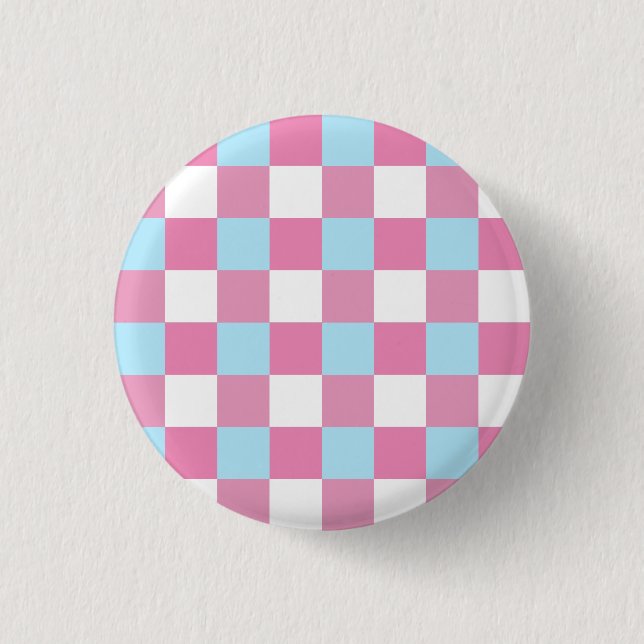 Schachbrettmuster Button (Vorderseite)