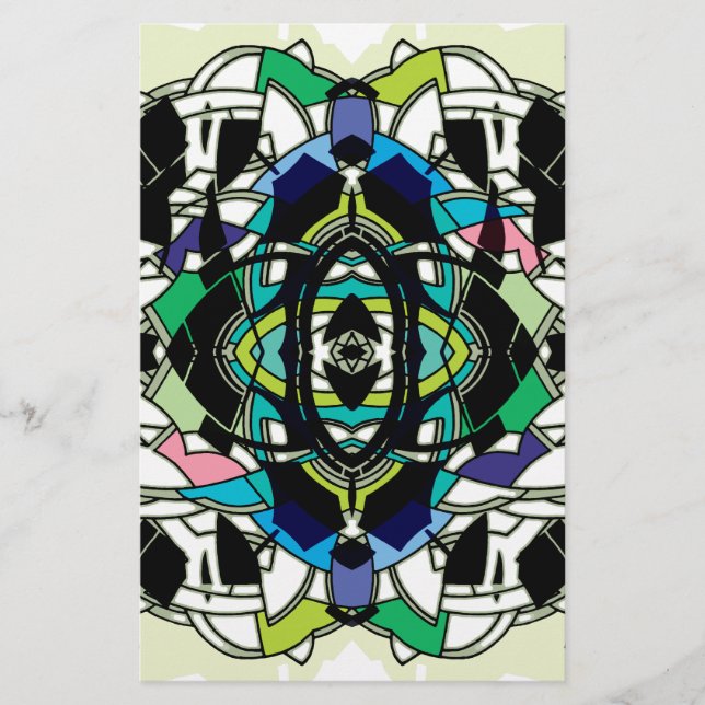 Schachbrettmuster Design Briefpapier (Vorderseite)