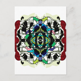 Schachbrettmuster Design Postkarte
