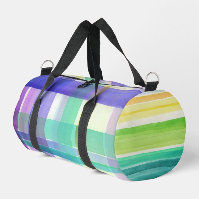 Schachbrettmuster Duffle Bag (Linke Seite)