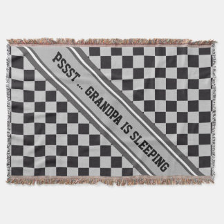 Schachbrettmuster + Ihr Backgr Farbe & Text Decke