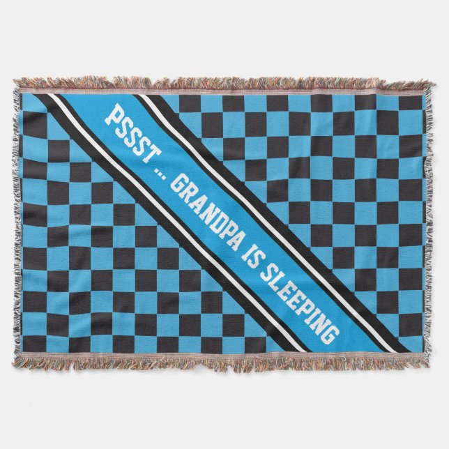 Schachbrettmuster + Ihr Backgr Farbe & Text Decke (Vorderseite)