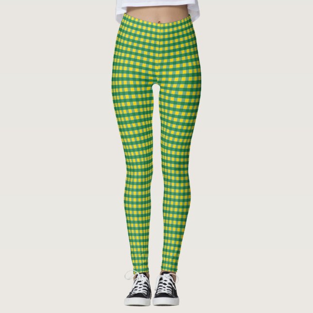 Schachbrettmuster Leggings (Vorderseite)