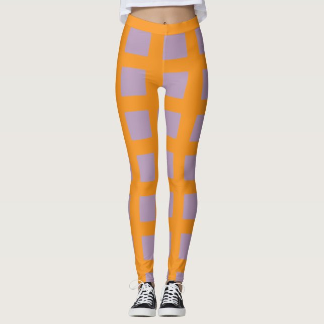 Schachbrettmuster-Leggings Leggings (Vorderseite)