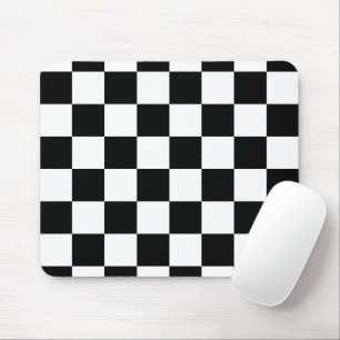 Schachbrettmuster Schwarz und Weiß Mousepad