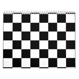 Schachbrettmuster Schwarz-Weiß Kalender