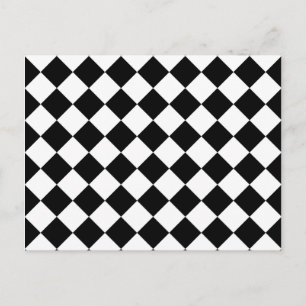 Schachbrettmuster Schwarz-Weiß Postkarte
