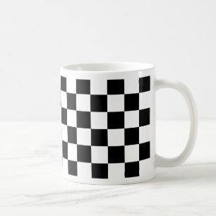 Schachbrettmuster Schwarzweiss Kaffeetasse