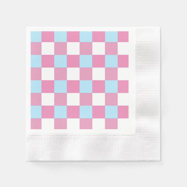 Schachbrettmuster Serviette (Vorderseite)