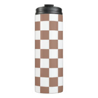 Schachbrettquadrate Mocha Braun Weiß geometrisch R