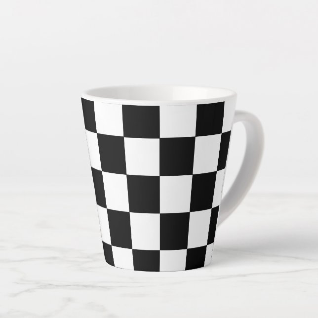 Schachbretts "Diner 1950" Milchtasse (Rechte Ecke)