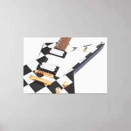 SCHACHBRETTS ROCK ELECTRIC GUITAR 40x60 Leinwanddruck