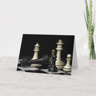 Schachbrettspiel-Buddha-Angebotskarte Karte