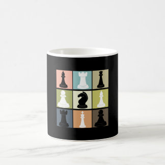 Schachdesign mit Schachbrett für Schachspieler Kaffeetasse
