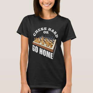 Schachfest oder Go Zuhause Checkmate Gambit King Q T-Shirt